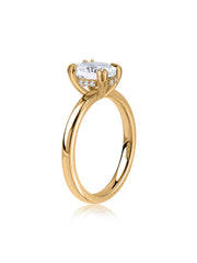 Oval Lab Grown Diamond Solitaire Gold Ring