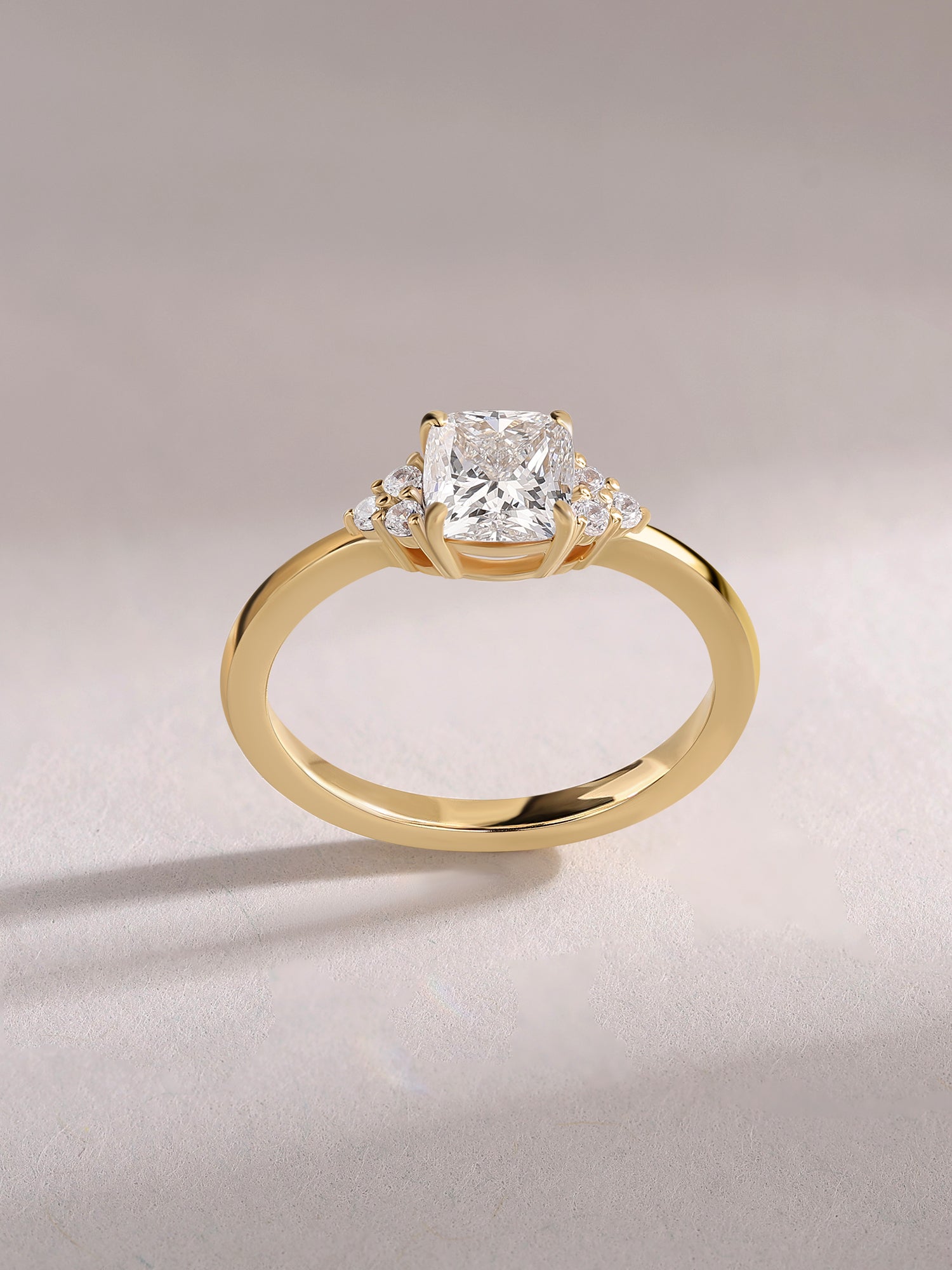 Lab Grown Diamond Cushion Cut Solitaire Ring
