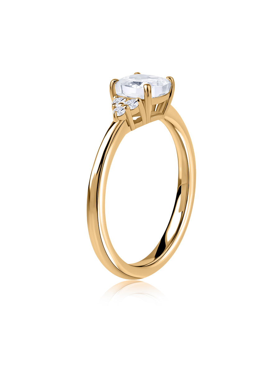 Lab Grown Diamond Cushion Cut Solitaire Ring