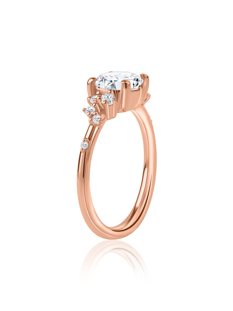 Glory Lab Grown Diamond Solitaire Gold Ring