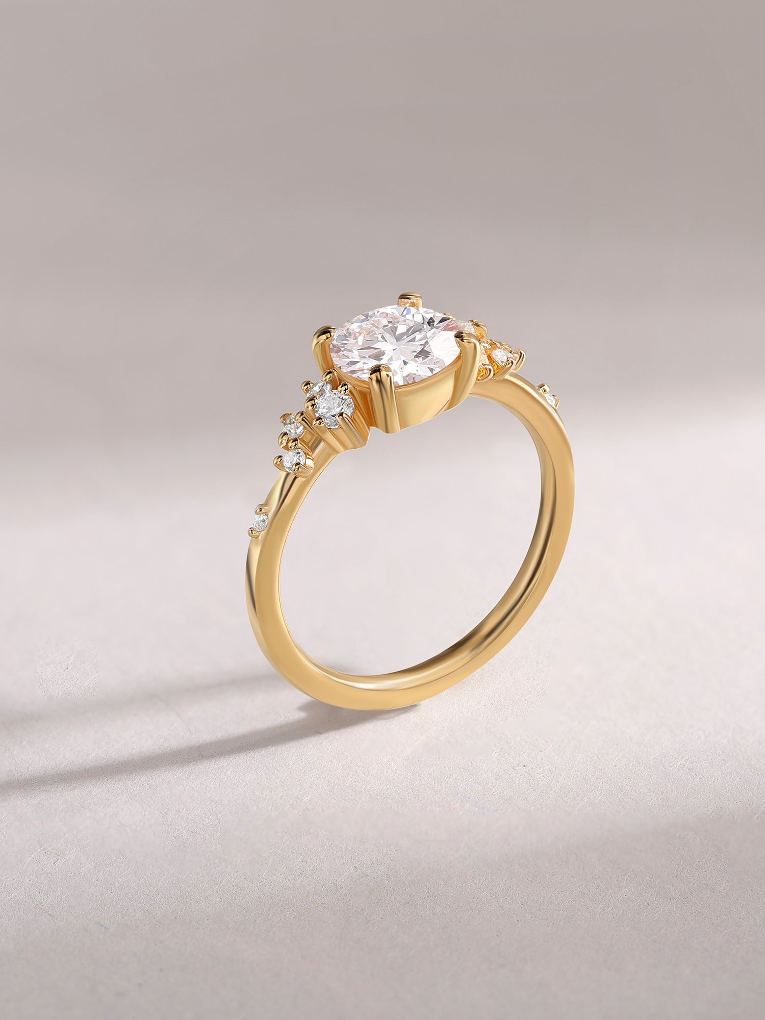 Glory Lab Grown Diamond Solitaire Gold Ring