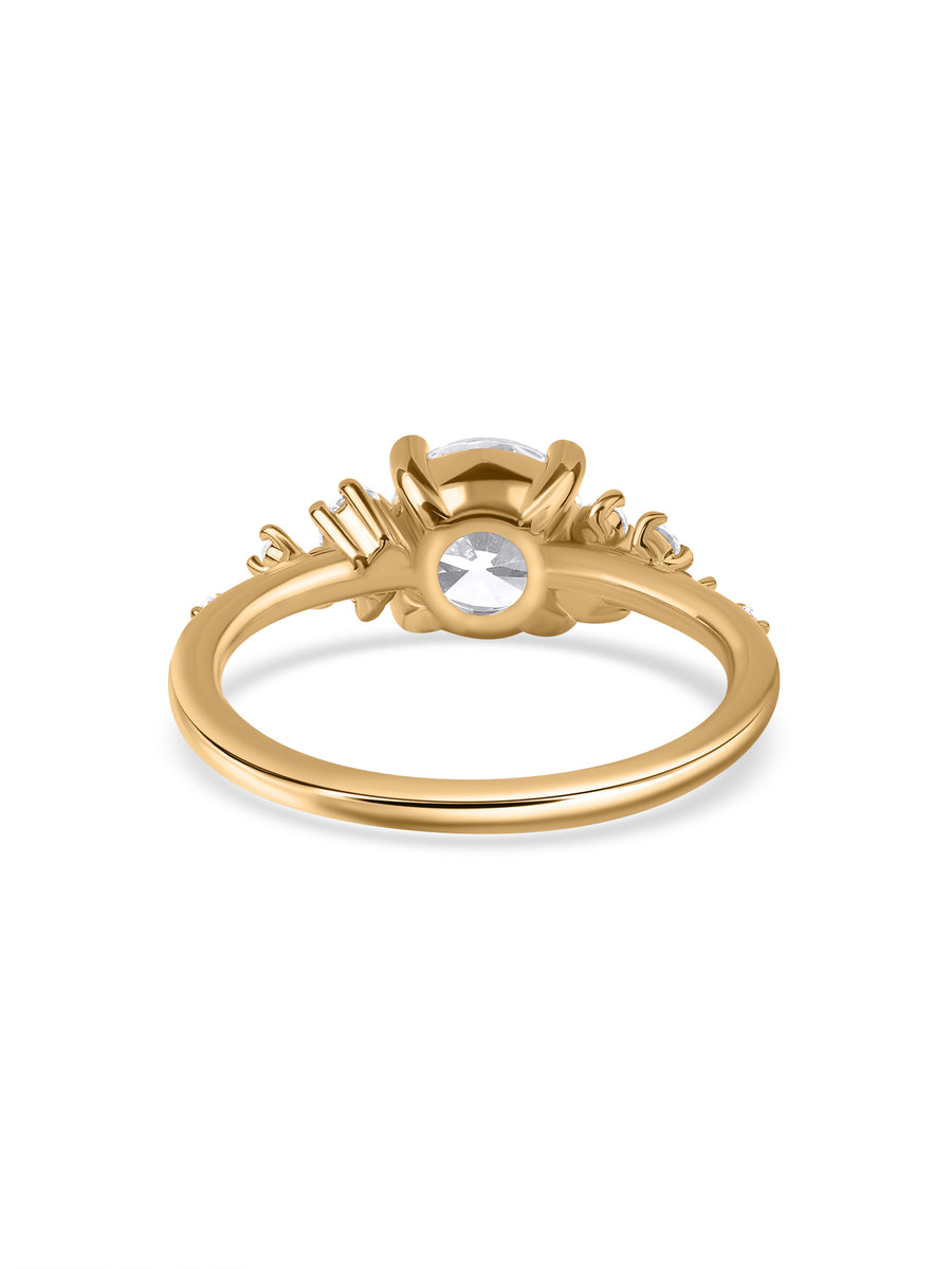 Glory Lab Grown Diamond Solitaire Gold Ring