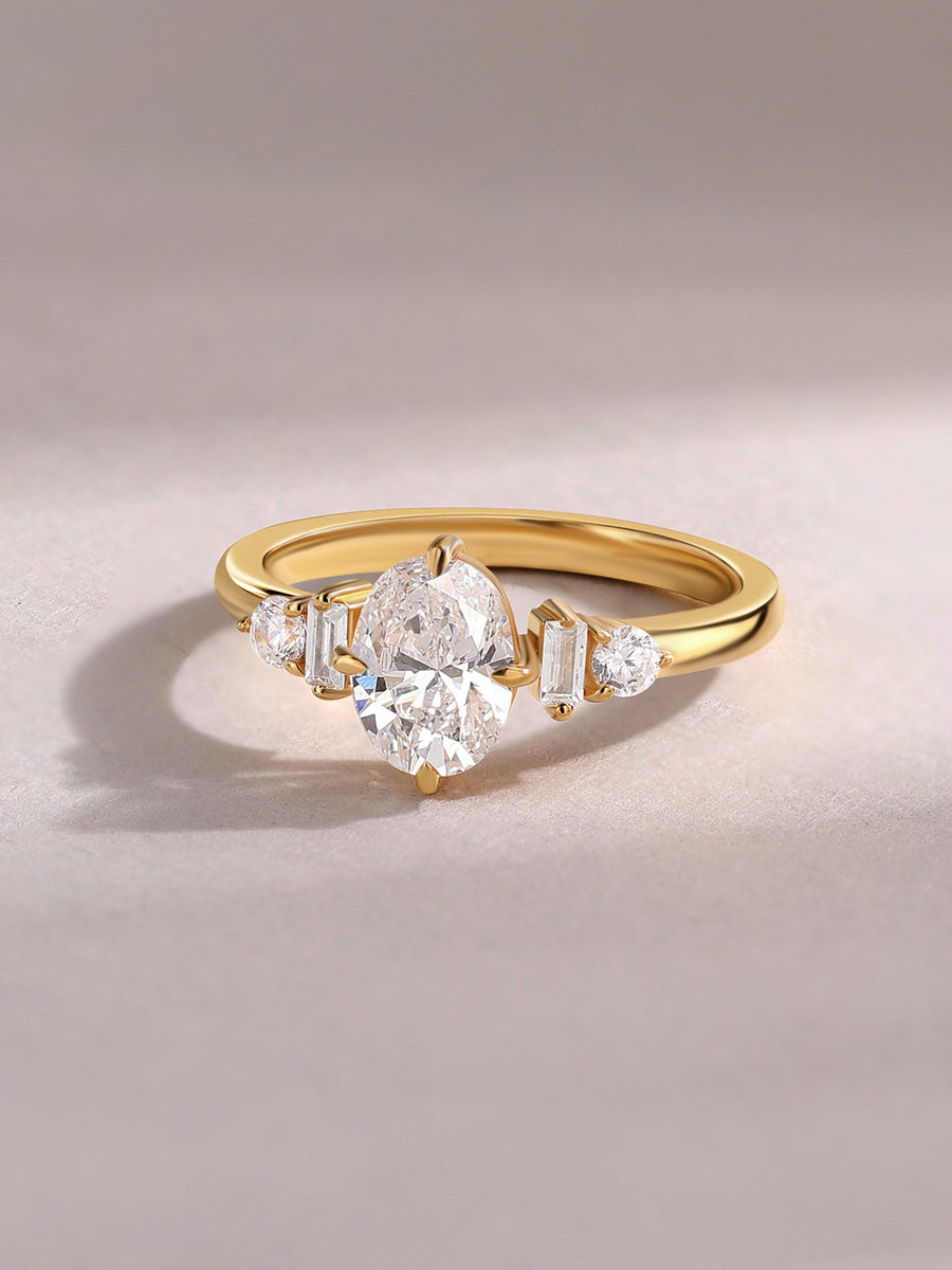 Luxe 1 Carat Lab Grown Diamond Oval Solitaire Ring