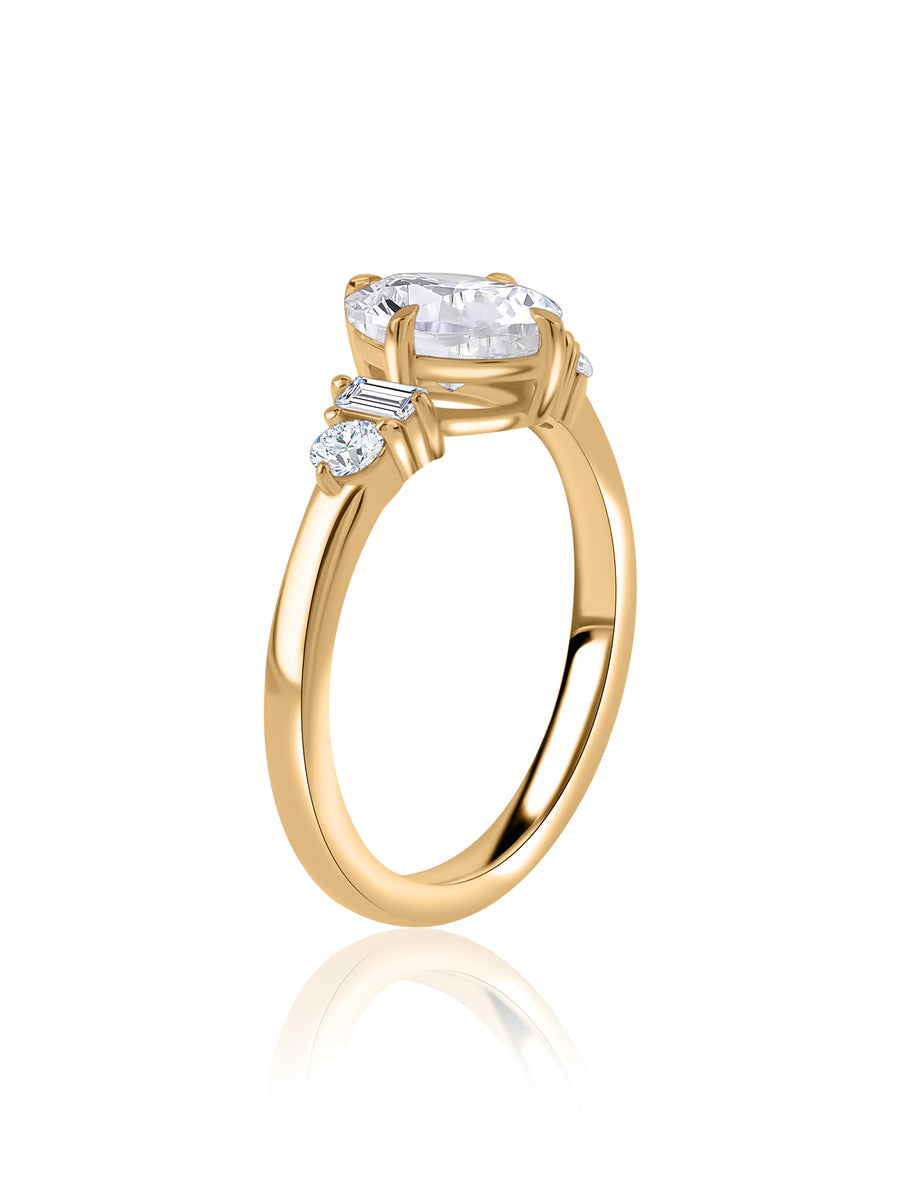 Luxe 1 Carat Lab Grown Diamond Oval Solitaire Ring