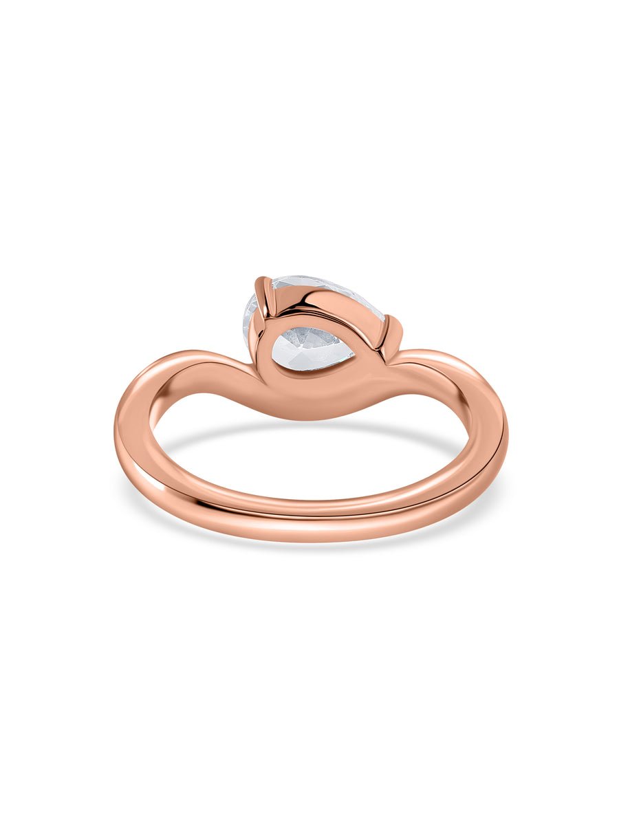 Sway 1 Carat Pear Lab Grown Diamond Solitaire Ring
