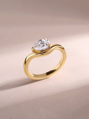 Sway 1 Carat Pear Lab Grown Diamond Solitaire Ring