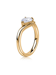Sway 1 Carat Pear Lab Grown Diamond Solitaire Ring