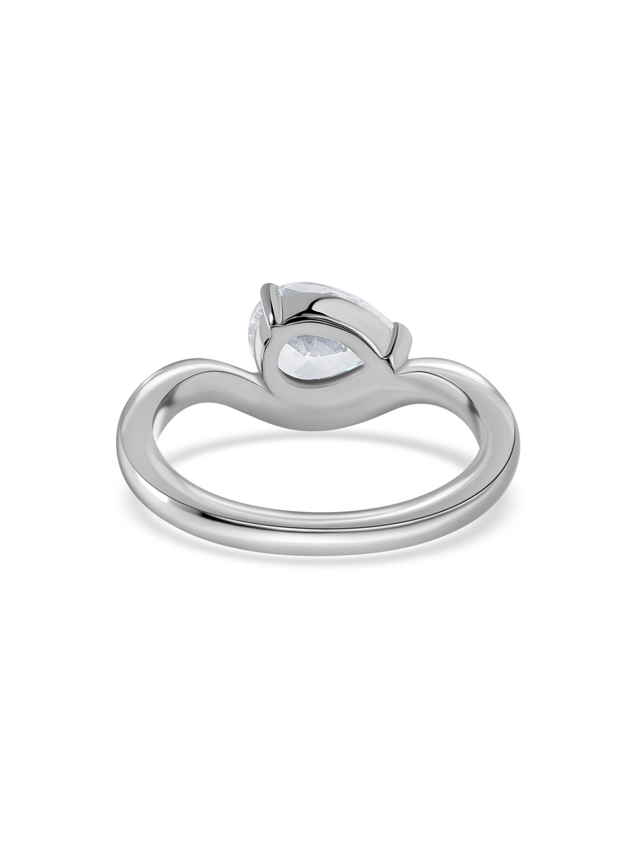 Sway 1 Carat Pear Lab Grown Diamond Solitaire Ring