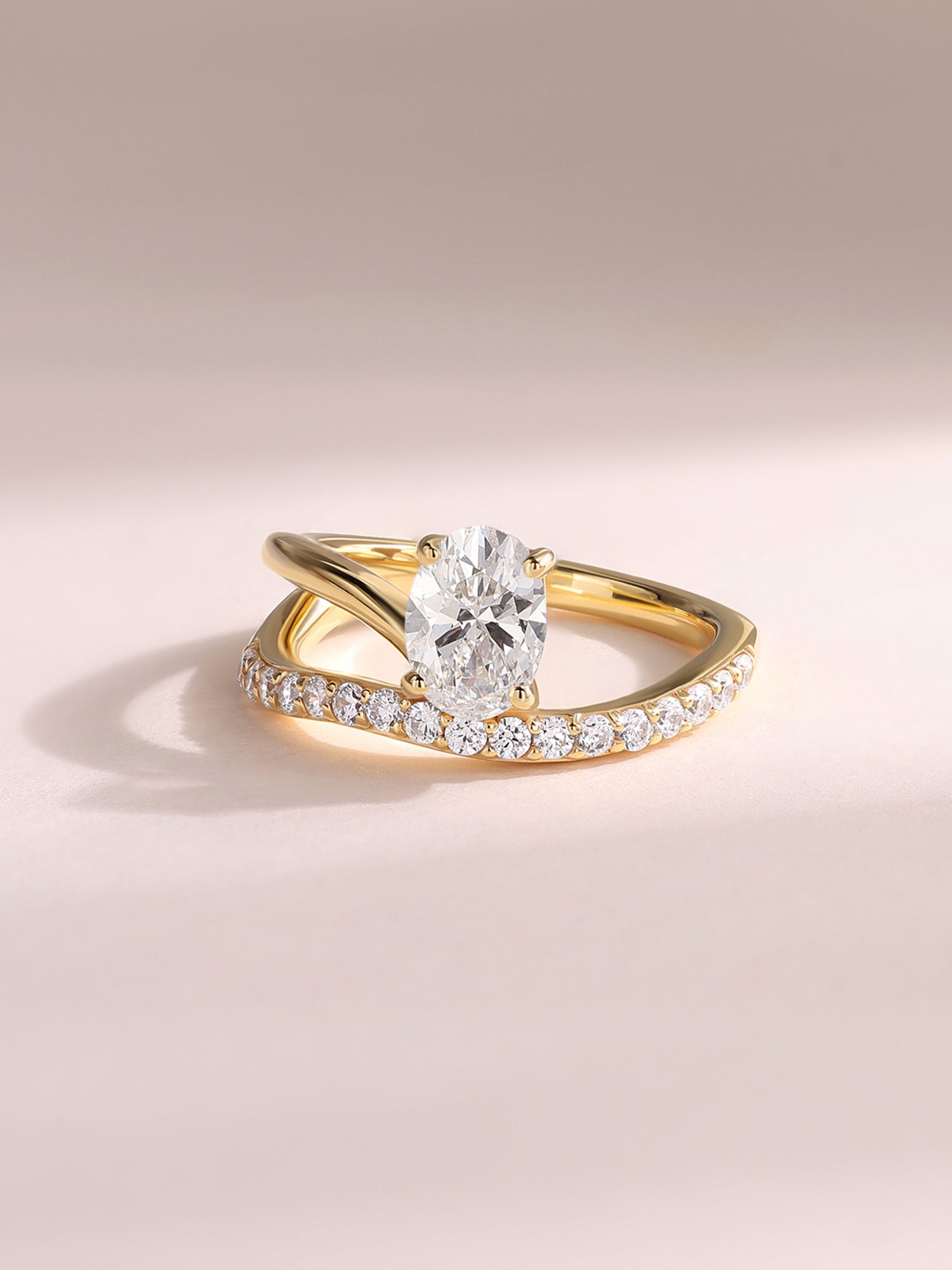 Gleaming Oval Solitaire Ring