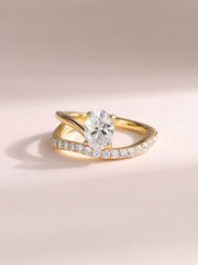 Gleaming Oval Solitaire Ring