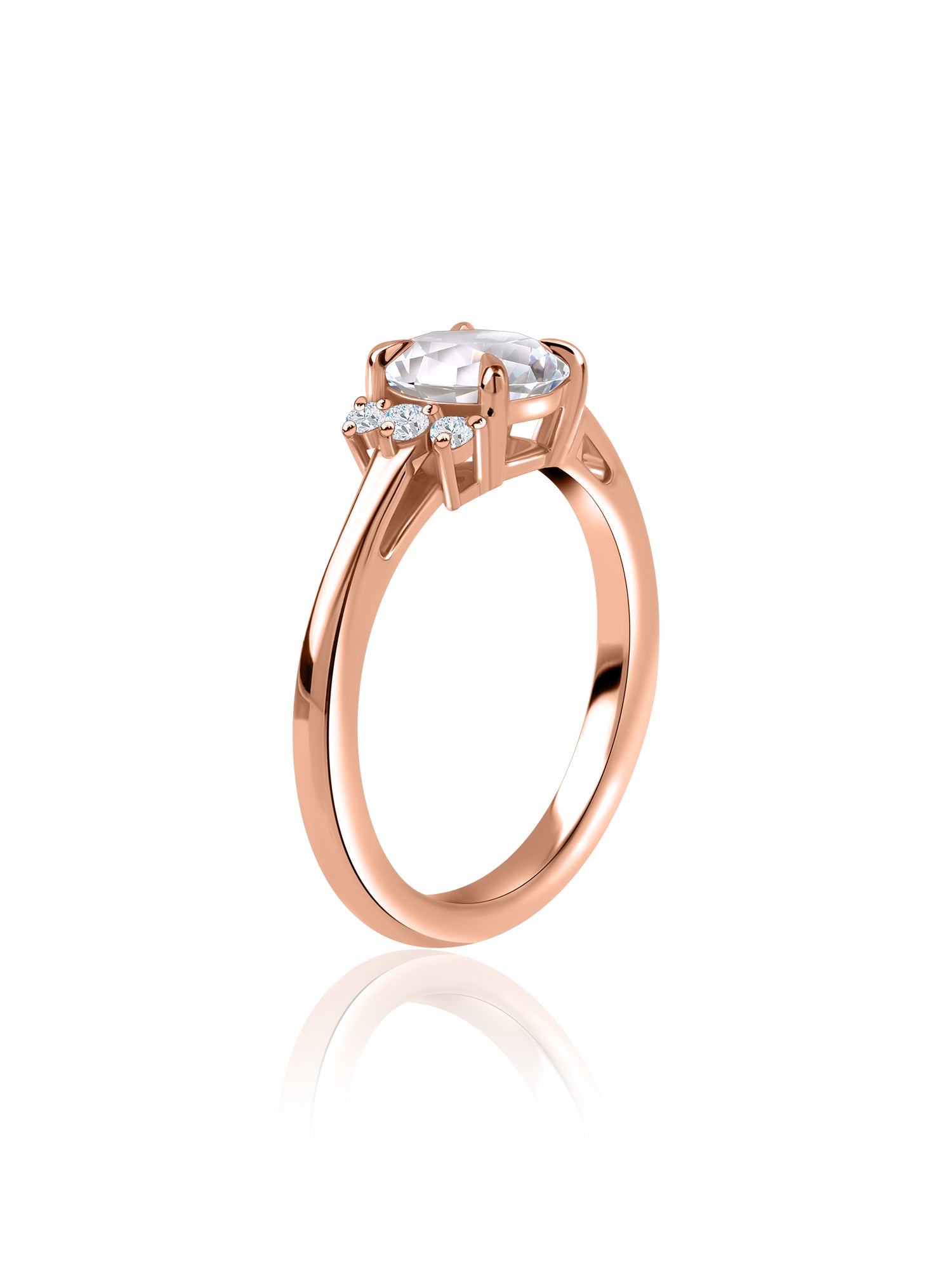 Lab Grown Diamond Solitaire Gold Ring