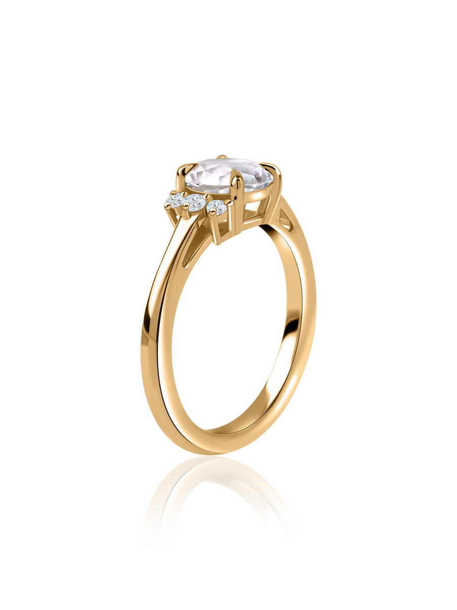 Lab Grown Diamond Solitaire Gold Ring