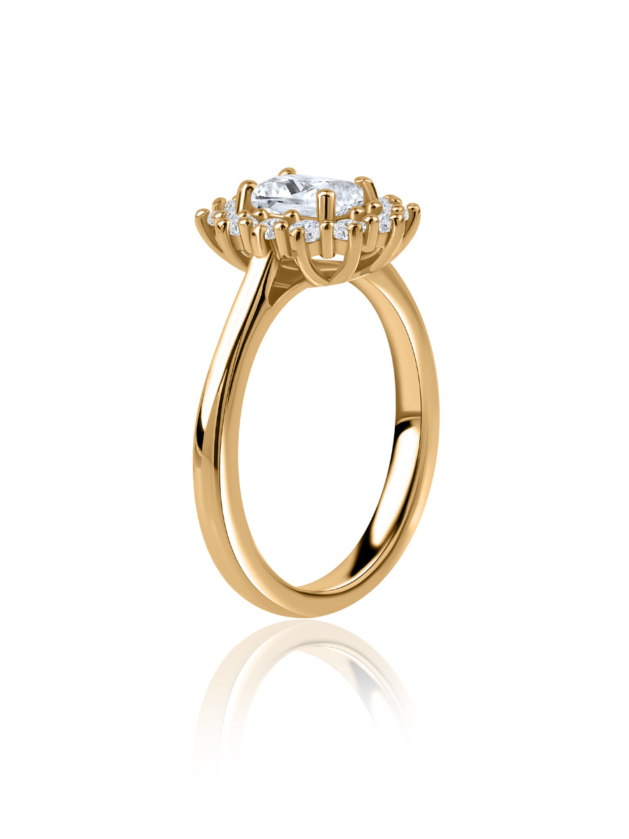Evara Cushion Lab Grown Diamond Halo Ring