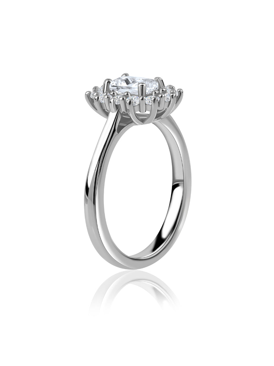Evara Cushion Lab Grown Diamond Halo Ring