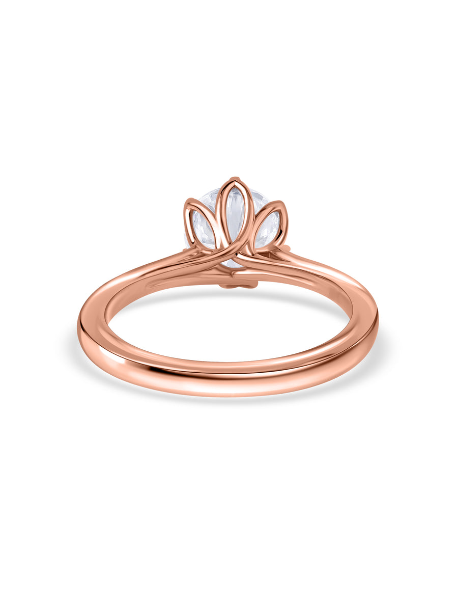 Twisted Shank Lab Grown Diamond Engagement Ring