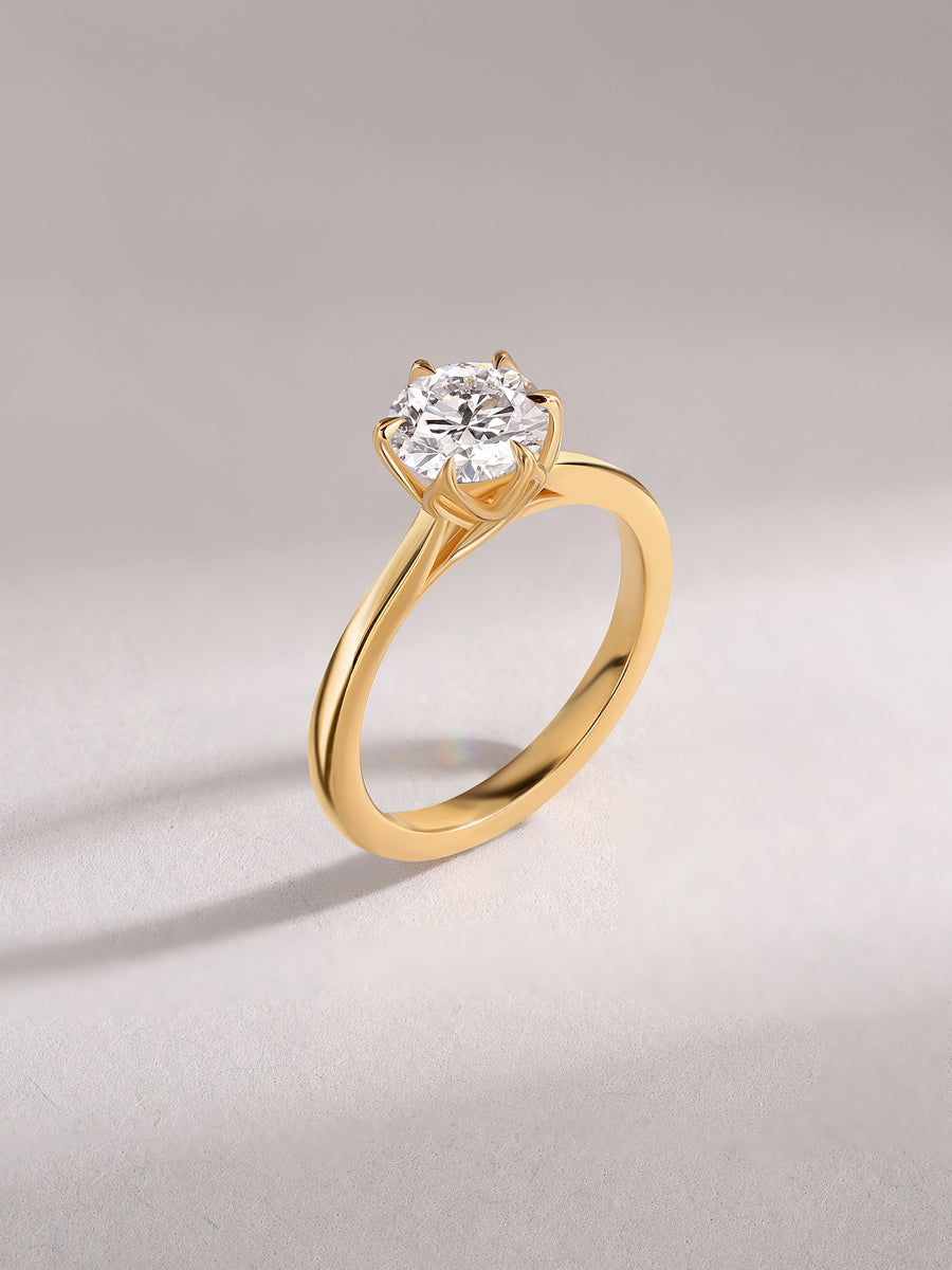 Twisted Shank Lab Grown Diamond Engagement Ring