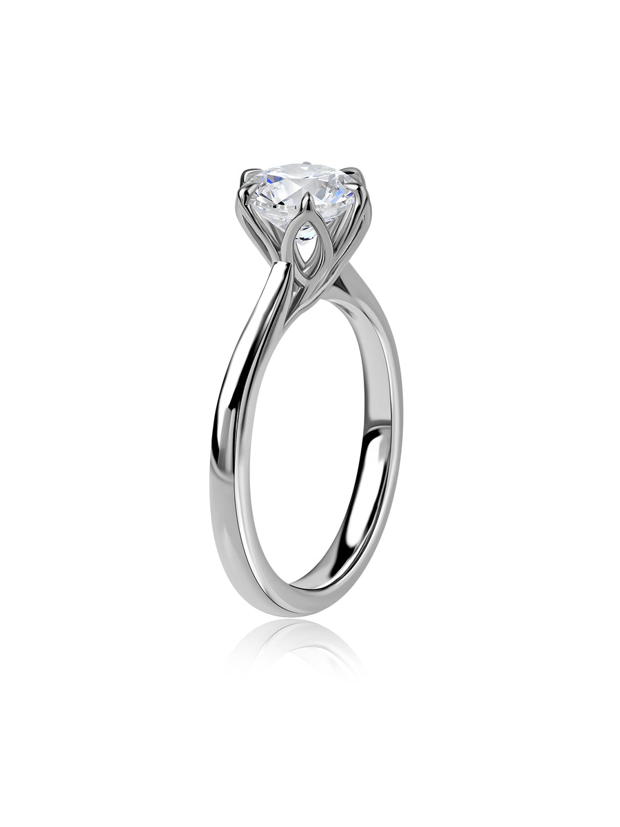Twisted Shank Lab Grown Diamond Engagement Ring