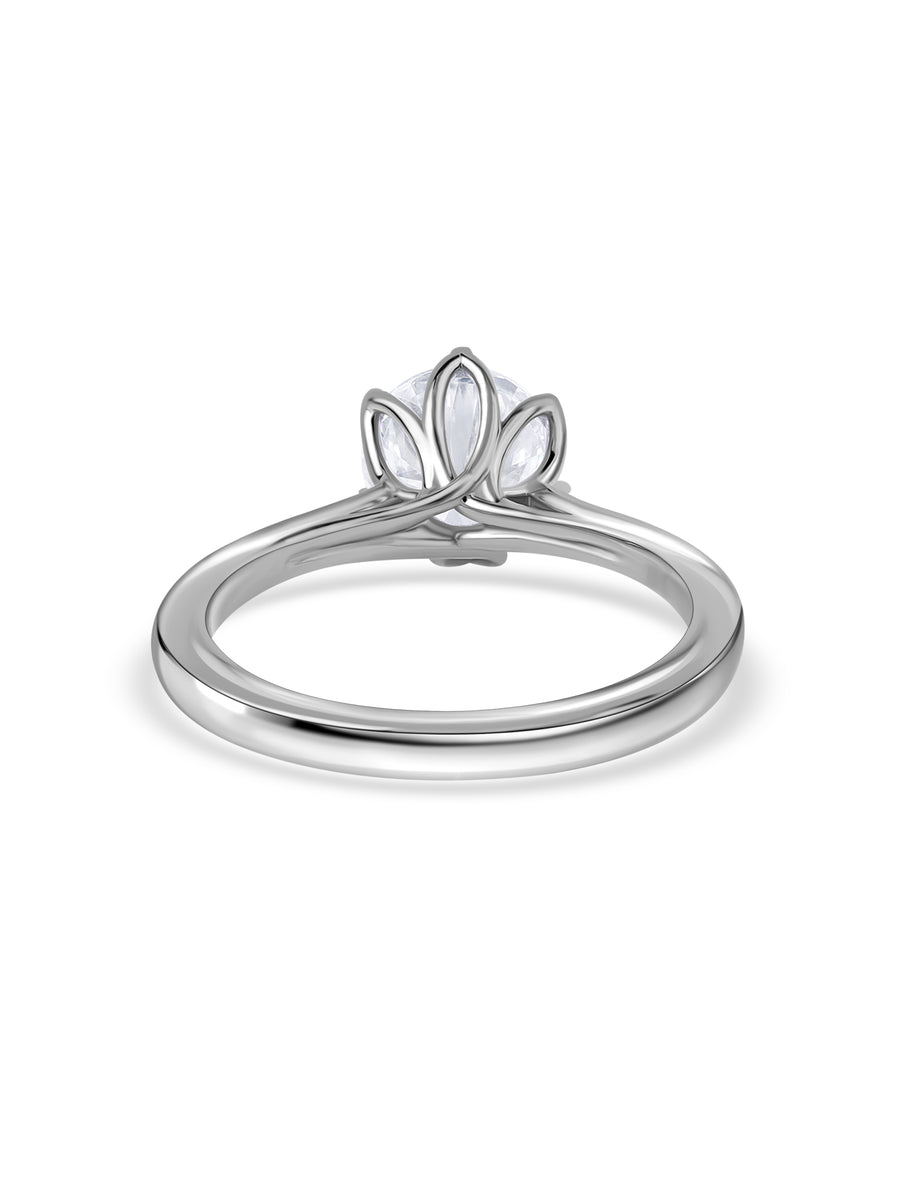 Twisted Shank Lab Grown Diamond Engagement Ring