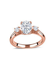 1 Carat Oval Lab Diamond Solitaire Engagement Ring