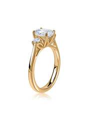 1 Carat Oval Lab Diamond Solitaire Engagement Ring