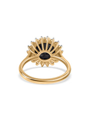 Midnight Halo Black Spinel Silver Ring