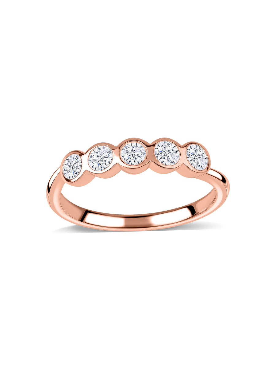 Modern Bezel-Set Lab Grown Diamond Ring