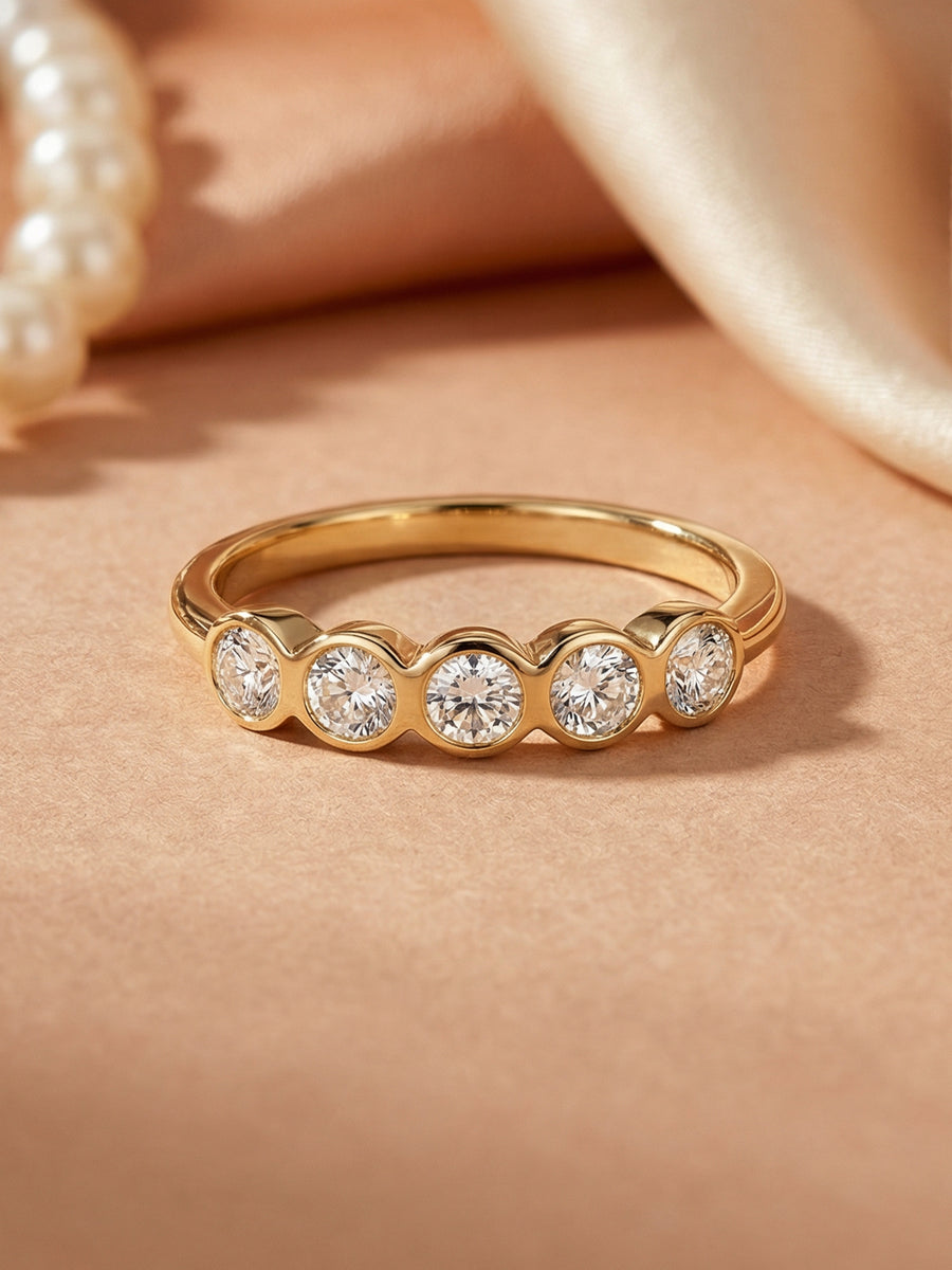 Modern Bezel-Set Lab Grown Diamond Ring