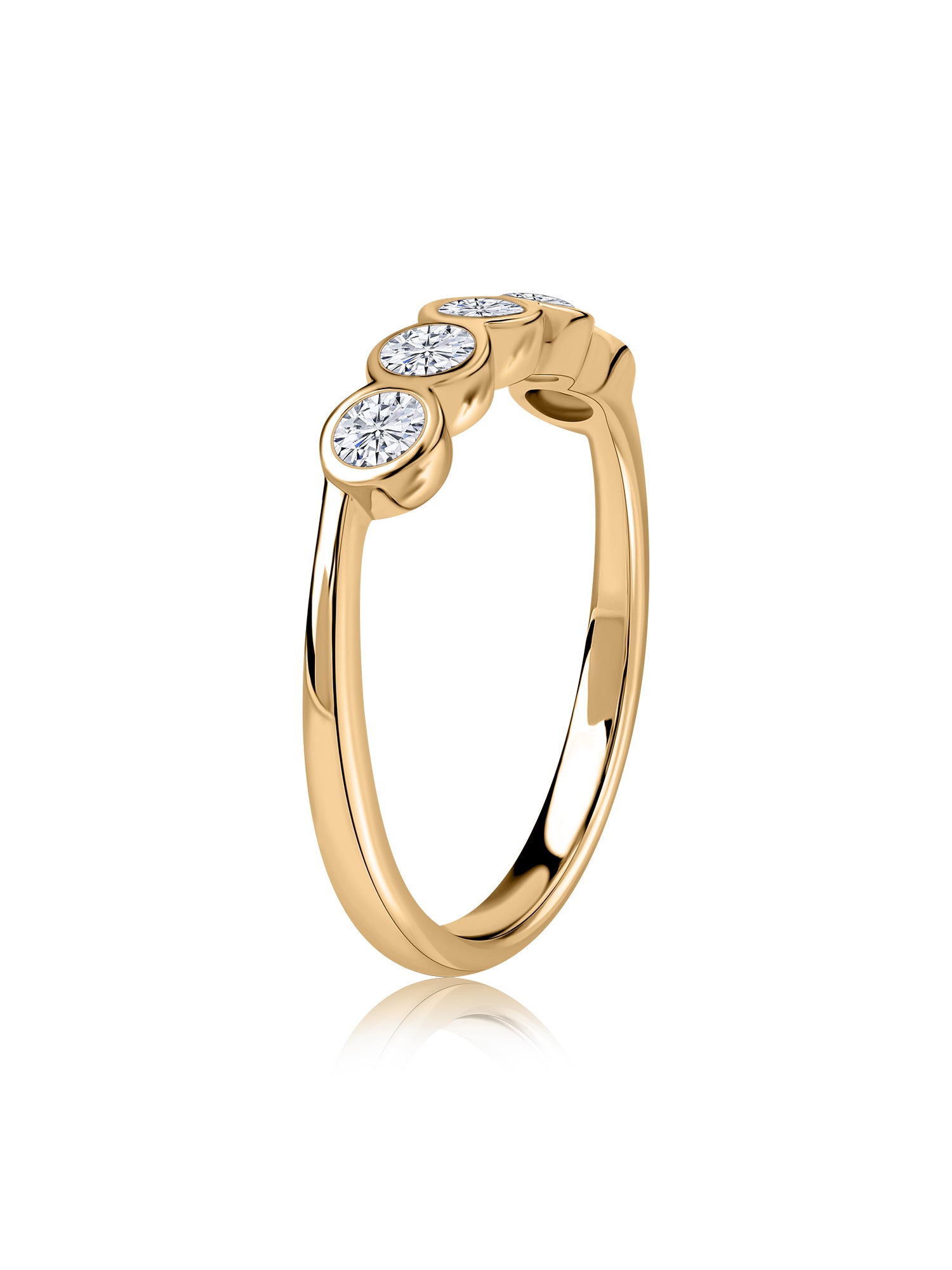 Modern Bezel-Set Lab Grown Diamond Ring