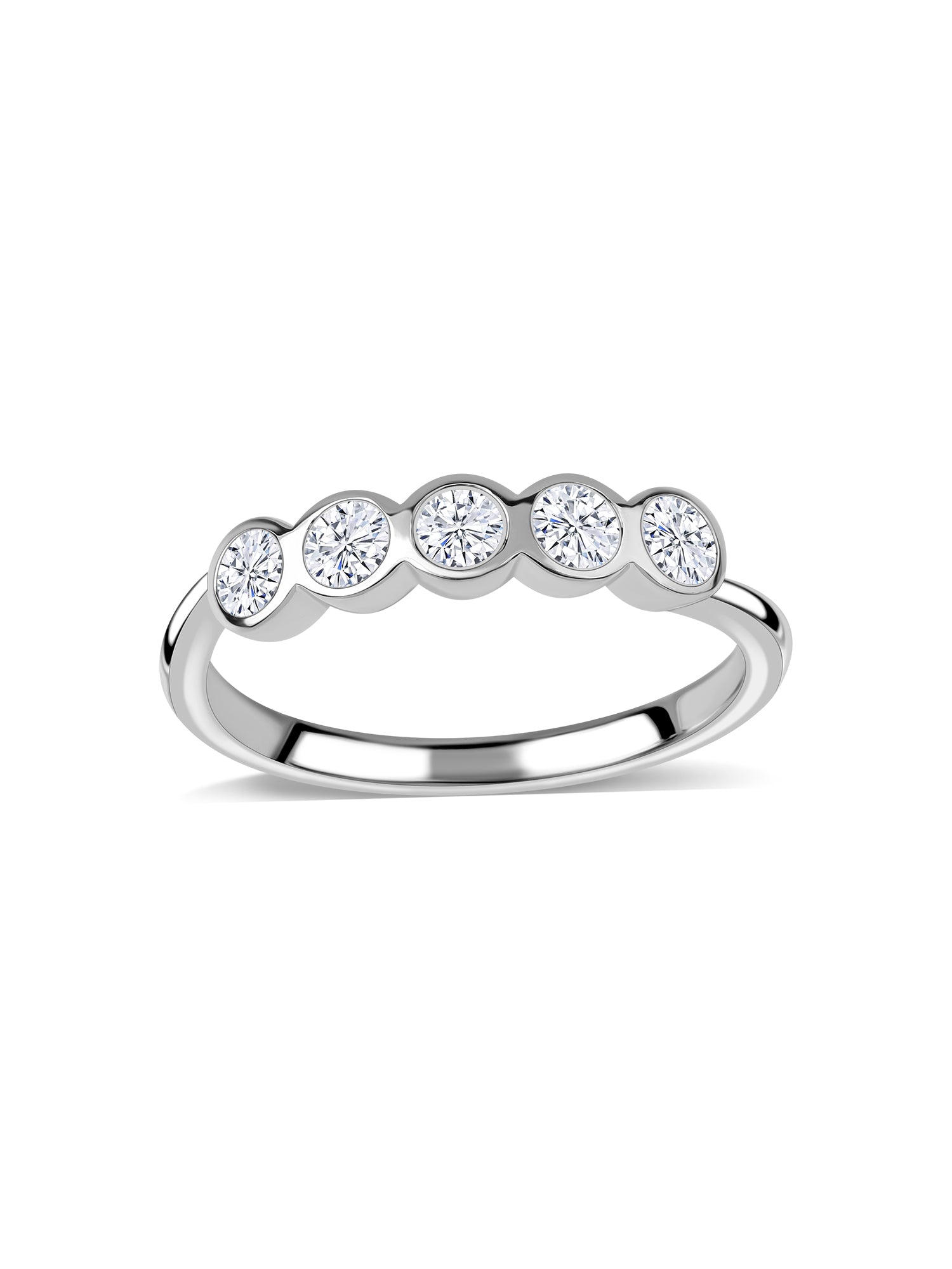 Modern Bezel-Set Lab Grown Diamond Ring