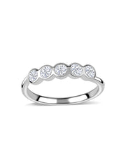 Modern Bezel-Set Lab Grown Diamond Ring
