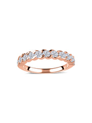 Elegant Semi-Bezel Lab Grown Diamond Band Ring