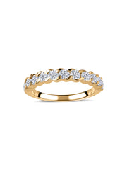 Elegant Semi-Bezel Lab Grown Diamond Band Ring