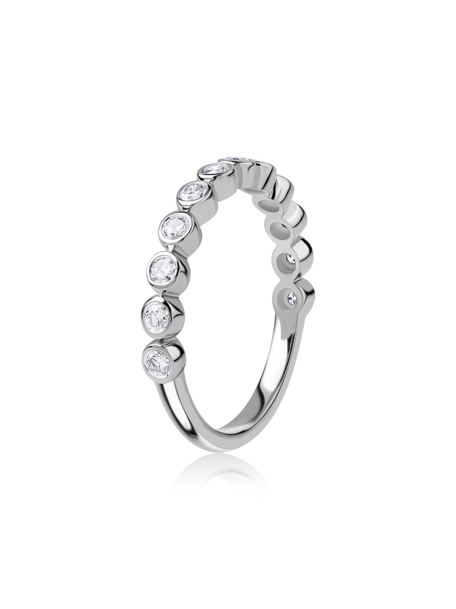 Dazzling Bezel Diamond Band Ring