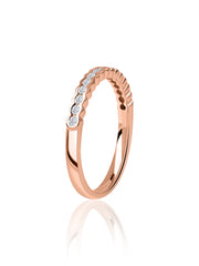 Semi Bezel Diamond Wedding Band Ring