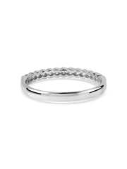 Semi Bezel Diamond Wedding Band Ring