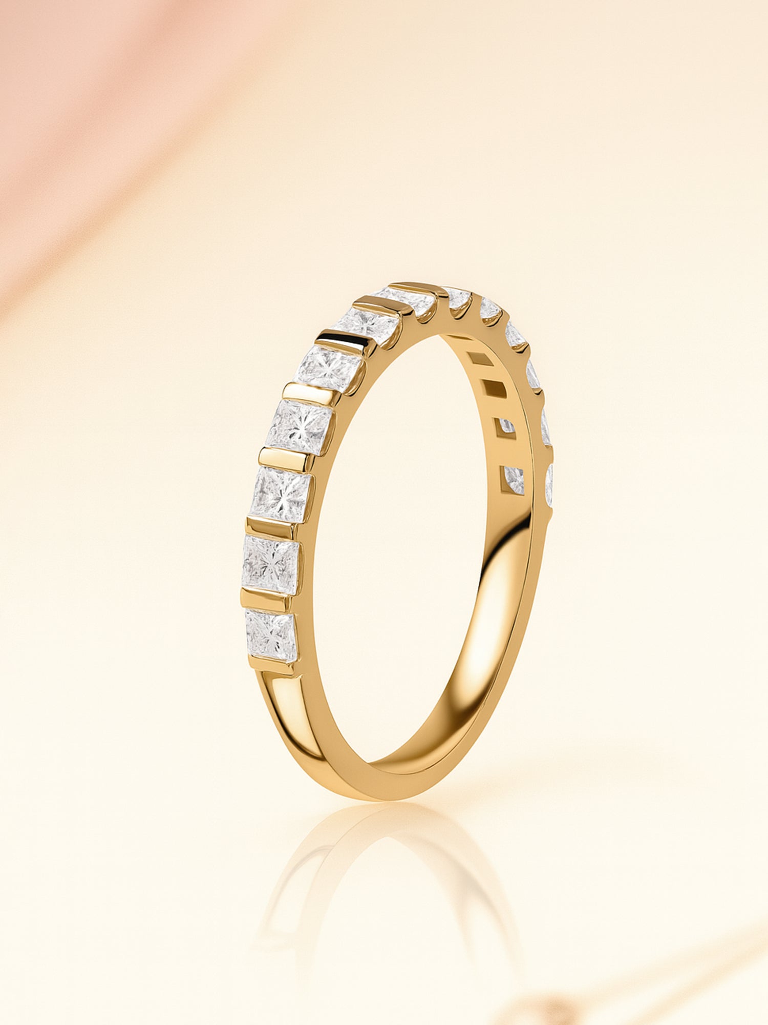 My Always Bar-Set Lab Diamond Band Ring