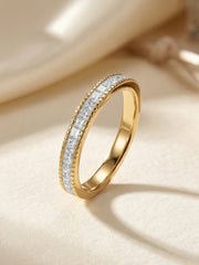 Princess-Cut Diamond Channel Band RIng