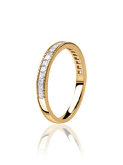 Princess-Cut Diamond Channel Band RIng