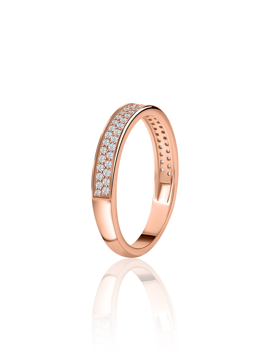 Double Row Diamond Aniversary Ring