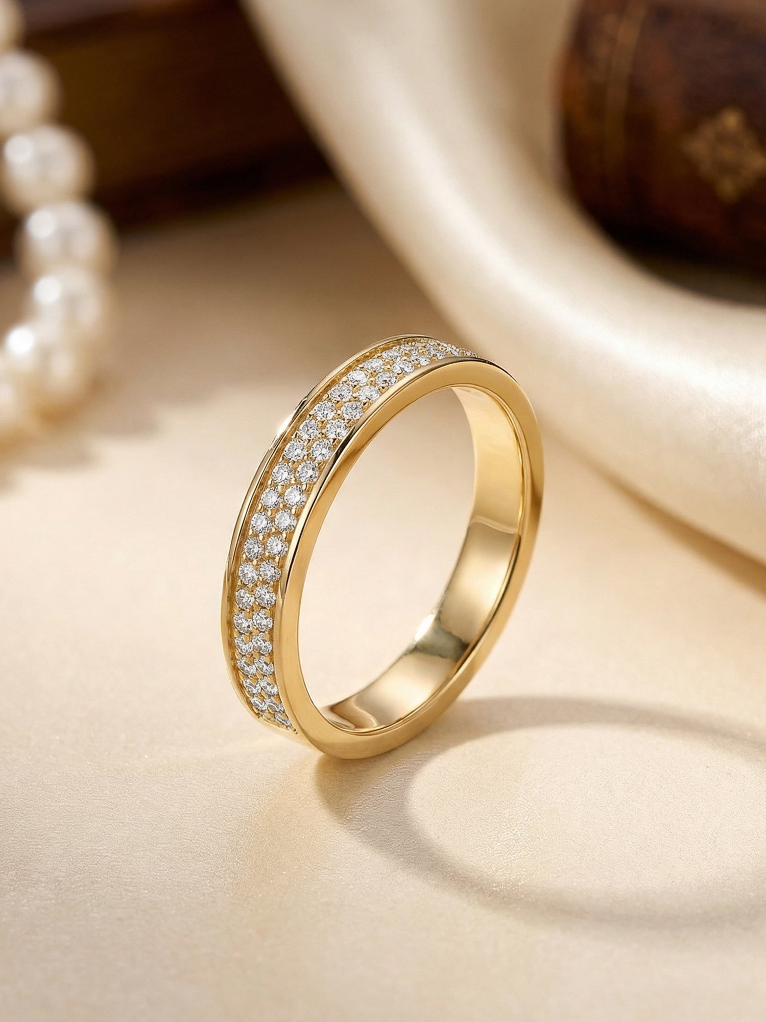 Double Row Diamond Aniversary Ring