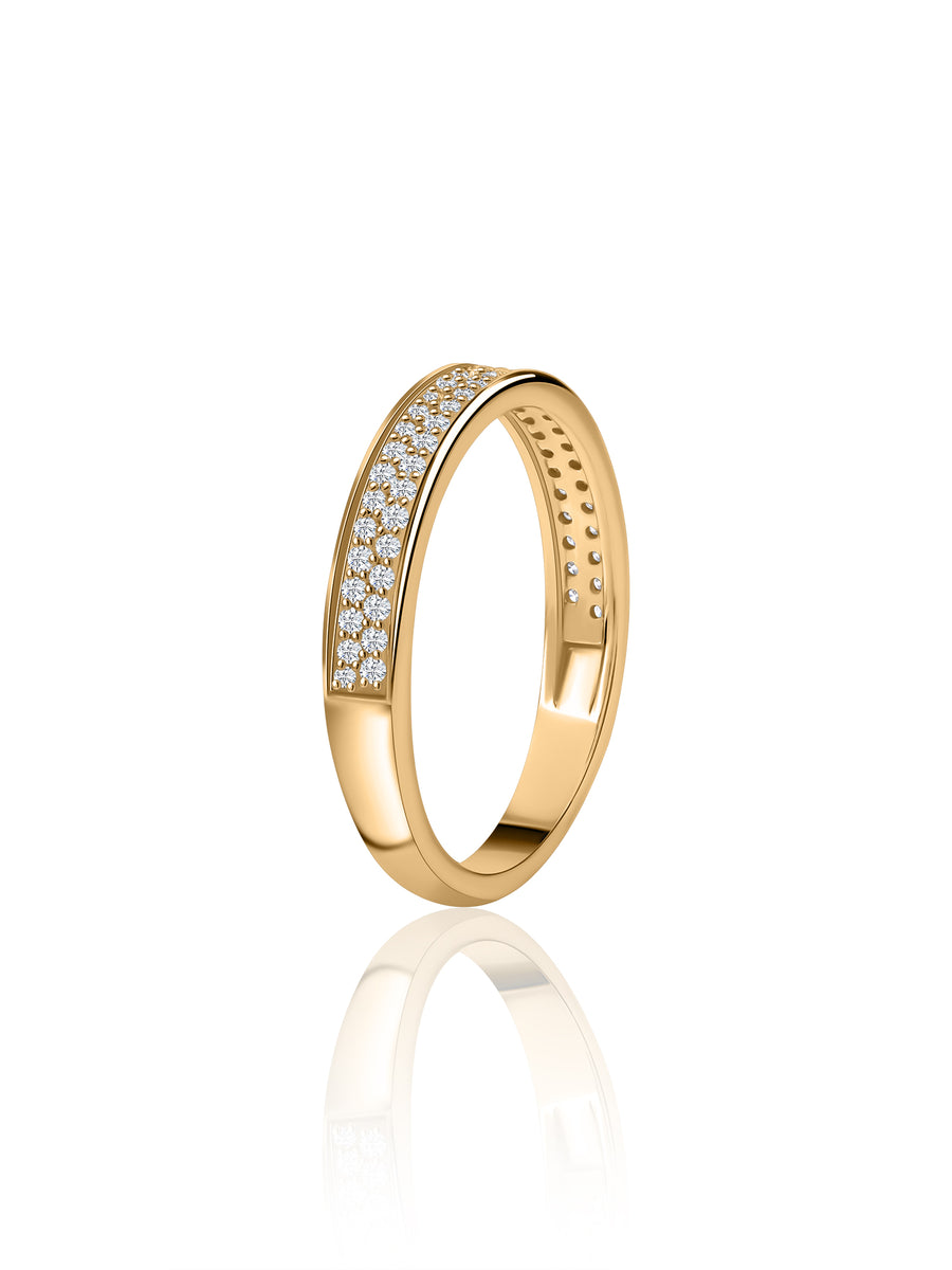 Double Row Diamond Aniversary Ring