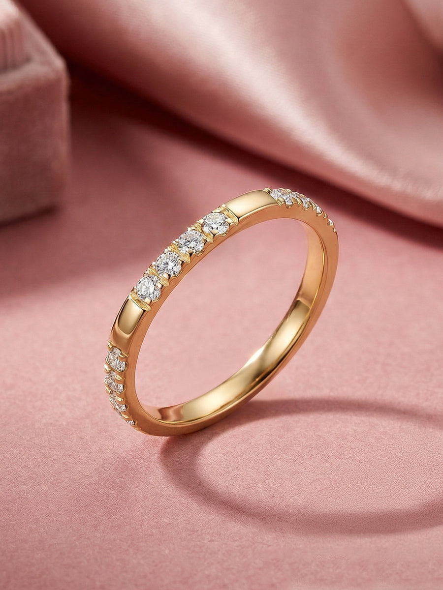 Delicate Lab Grown Diamond Promise Band Ring