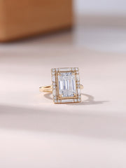 3 Carat Emerald Cut Solitaire Lab Diamond Ring