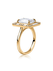 3 Carat Emerald Cut Solitaire Lab Diamond Ring