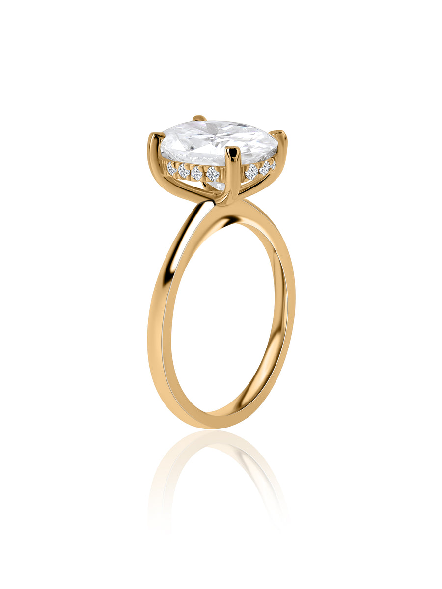 Elysian Oval Lab Grown Diamond Solitaire Ring