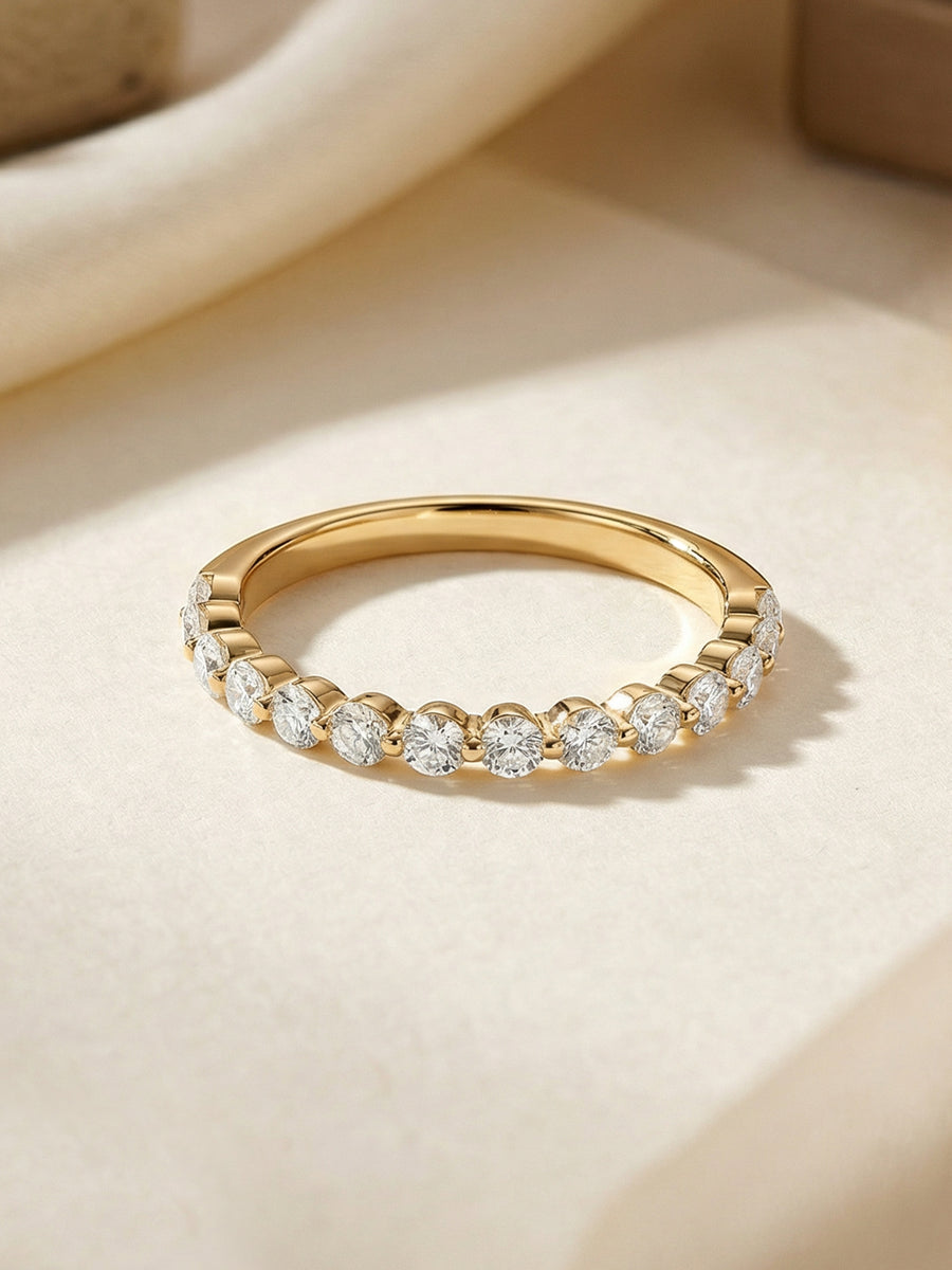 Lab Grown Diamond Half Eternity Band Ring