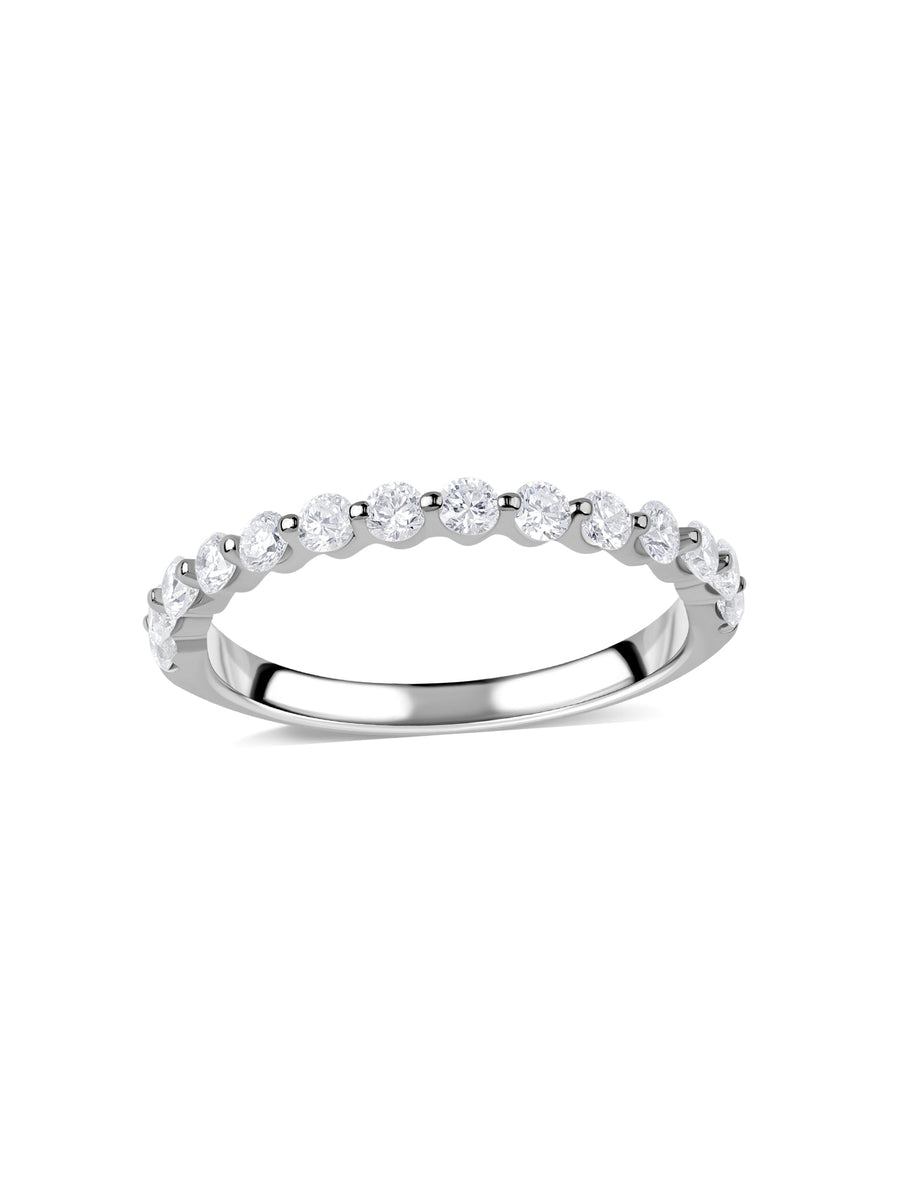 Lab Grown Diamond Half Eternity Band Ring
