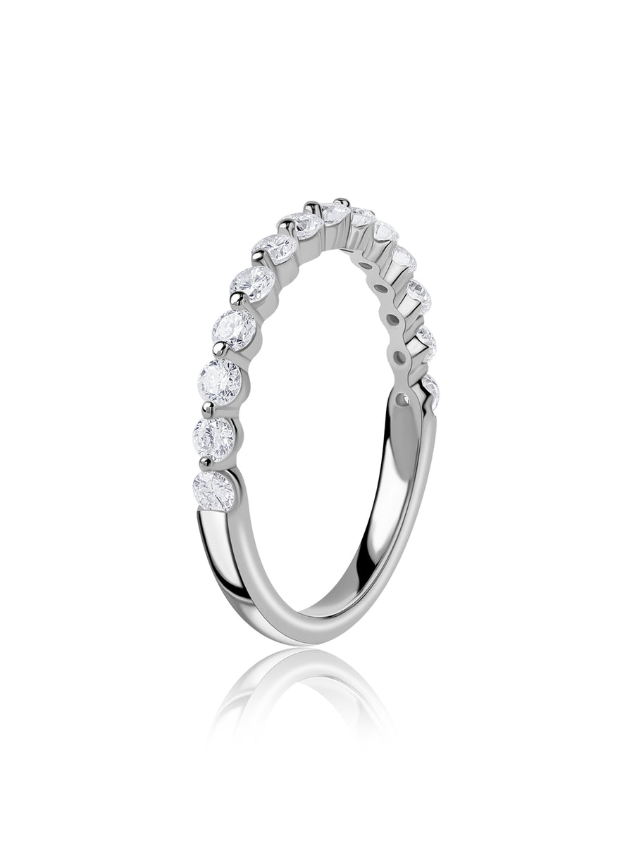 Lab Grown Diamond Half Eternity Band Ring
