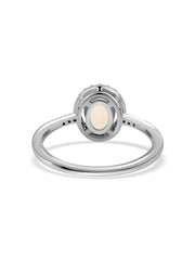 Ethiopian Opal Halo Gold Ring