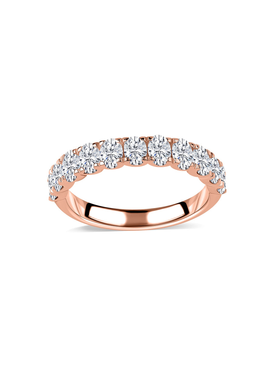 Lab Diamond Oval Wedding Band Ring